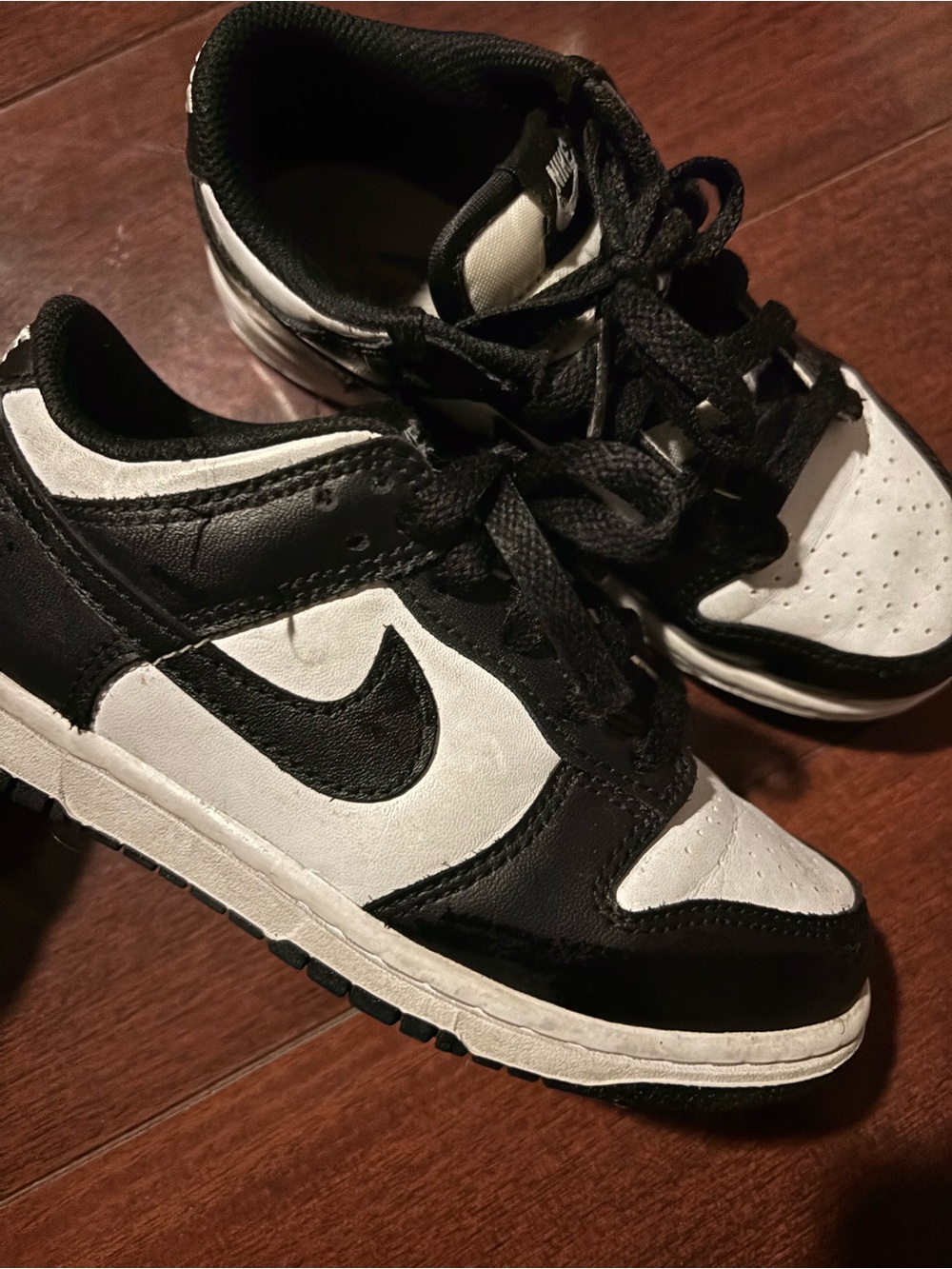 Nike Kids Black and White Low-Top Sneakers